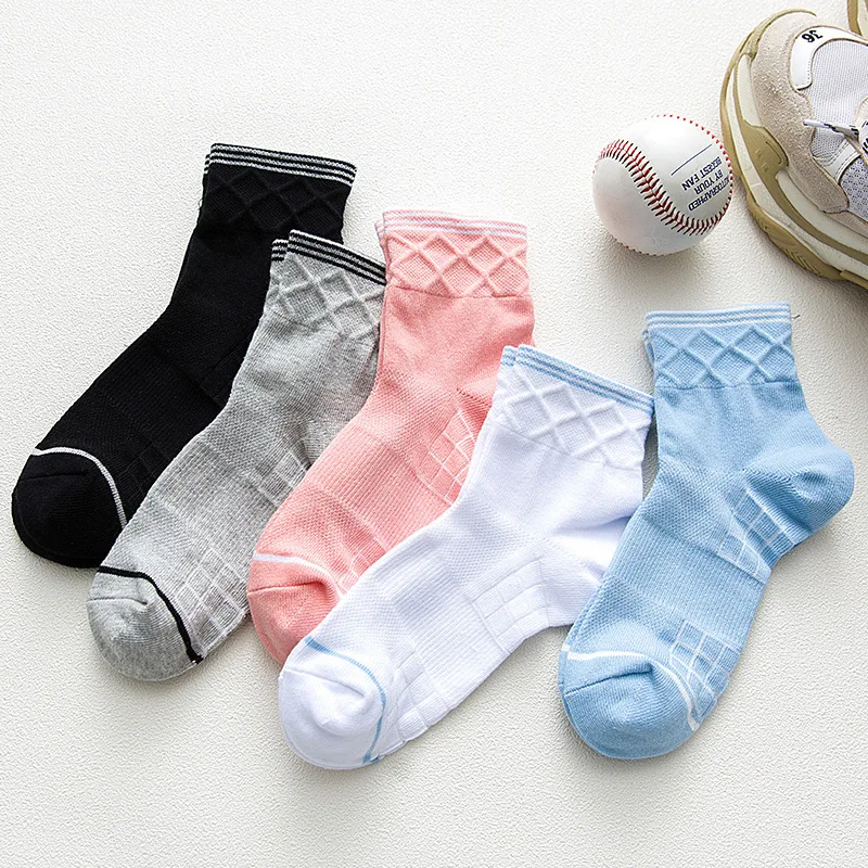 Autumn And Winter New Pattern Solid Color Women Cotton Socks Motion Cute Designed School Students Harajuku Funny streetwear | Женская