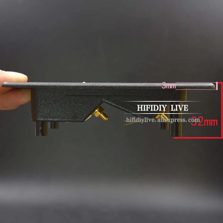 hifidiy caixa de terminais de ao vivo shell pós de ligação de cobre buraco conector do cabo de de junção do