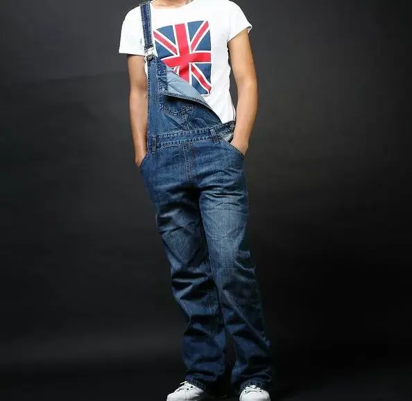 

2019 Plus Size 8XL Mens blue Denim Jumpsuits Fashion Bib Overalls with Pockets for Male Male Jeans Suspender Bib Pants 040607