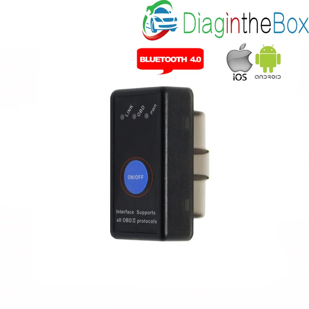 

New arrival Super Mini ELM327 V1.5 Code Reader Bluetooth 4.0 with Power Switch ODB2 ODBII Diagnostic Tool for Android iOS iPhone
