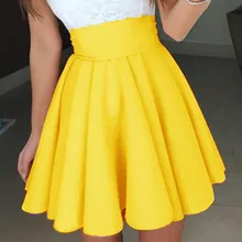 Saia skatista feminina amarela para festas, novidade, venda no atacado, festa, coquetel, verão, 11 #