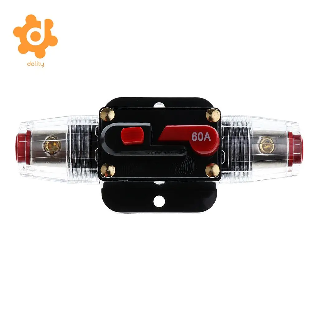 dolity DC 12V-24V Car RV Audio Inline Circuit Breaker Fuse Manual Reset Switch 20A 30A 40A 50A 60A 80A 100A 150A