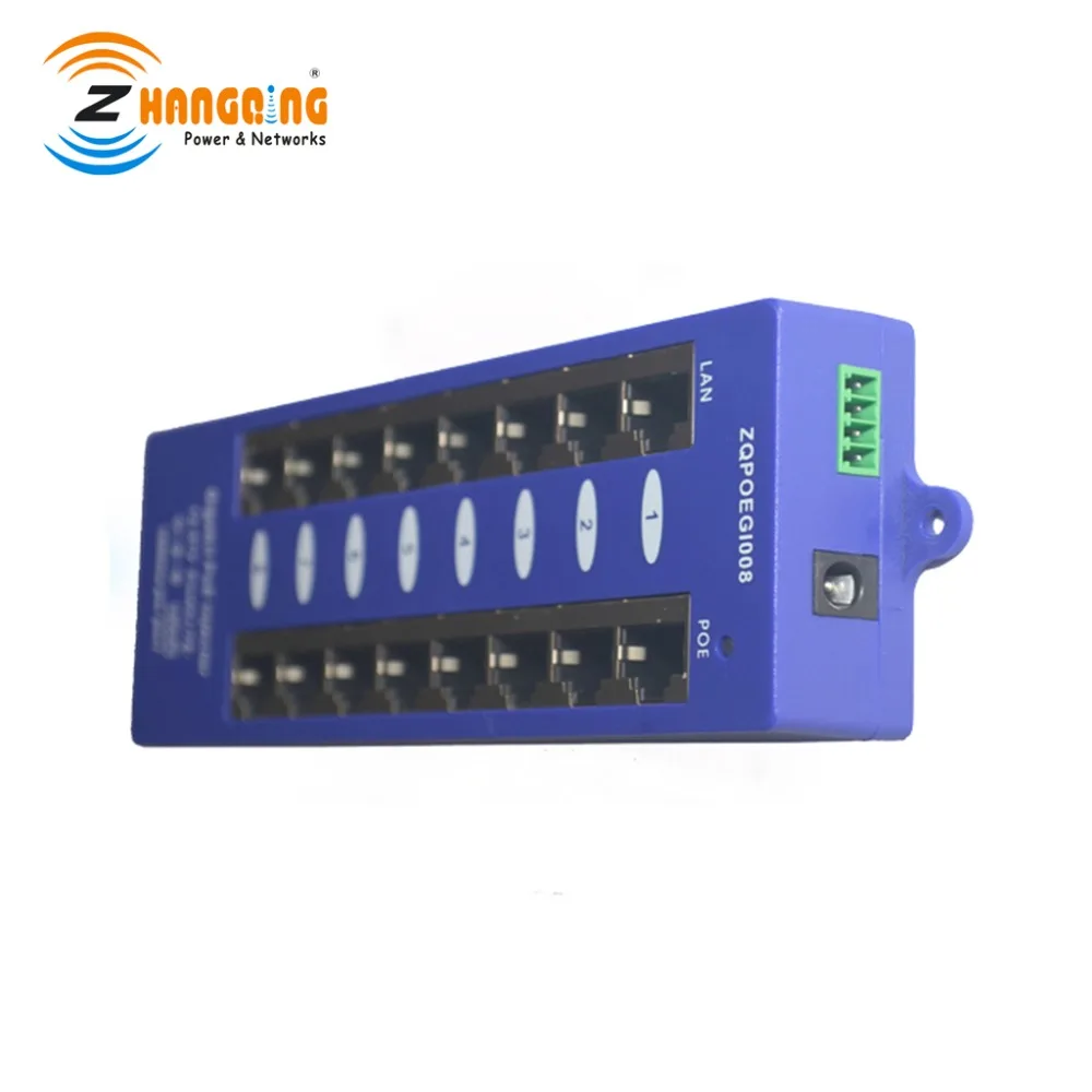 8 Port Poe+ Gigabit Power Over Ethernet Injector Ieee802.3at Active Poe  Midspan Injector With 56 Volt 120 Watt Power Supply - Camera Power -  AliExpress