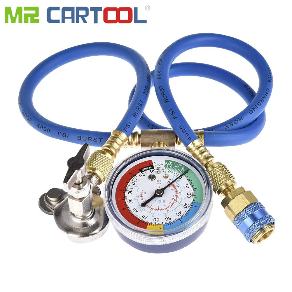 Mr Cartool R134A R22 R12 хладагент/Freon Can Tap Набор шлангов с манометром для дома и автомобиля