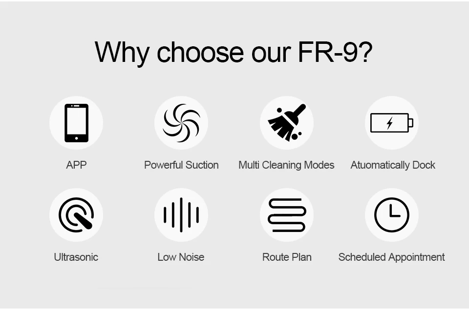Prainskel FR-9 умный робот-пылесос для дома, мокрая швабра, Автоматическая перезарядка, робот, ультразвуковая очистка, робот-пылесос