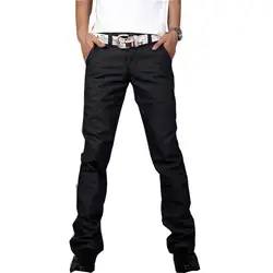 2019 мужские новые модные повседневные брюки корейские прямые тонкие брюки мужские черные тонкие свободные брюки размер 28-32 33 34 36
