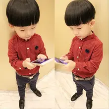 Весенняя одежда для мальчиков прикольные футболки рубашка для школы рубашка для мальчиков из хлопка длинные рукава высокое качество сорочками От 3 до 10 лет