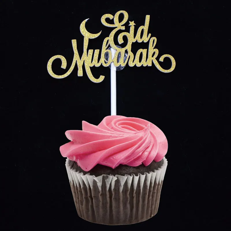EID MUBARAK 20 шт золотые серебристые, лазерные огранки Hajj mabreur Cupcake Islamic исламский Рамадан вечерние счастливые Eid Mubarak украшения - Цвет: 4 style