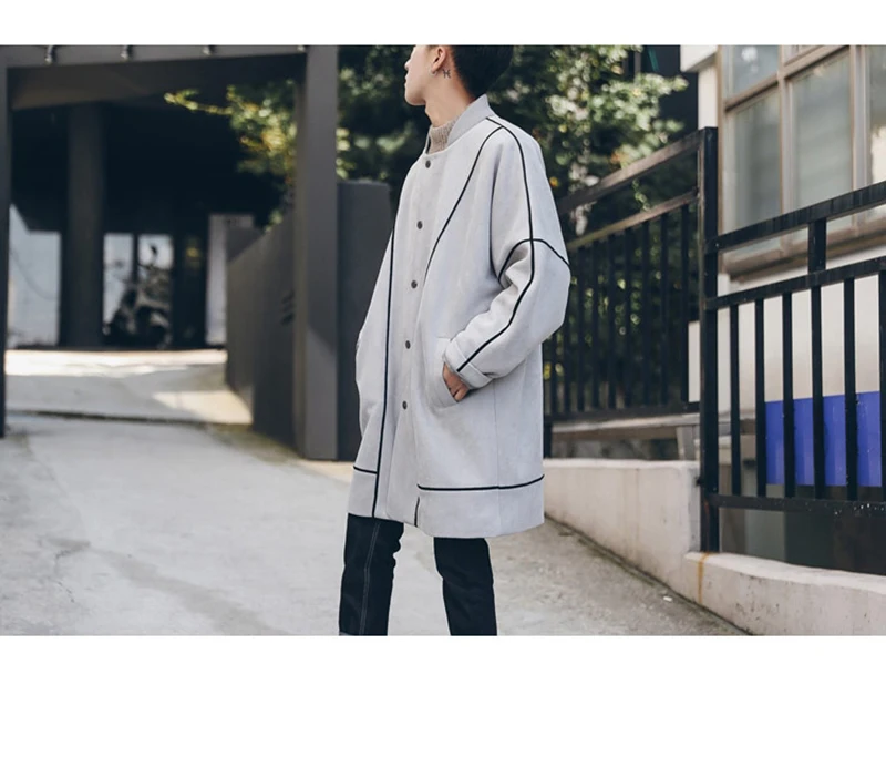 Warm Male Trench Coat Wool Liner Long Thick Fleece Jacket Men Fur Inside Parka Winter Jackets  (9)