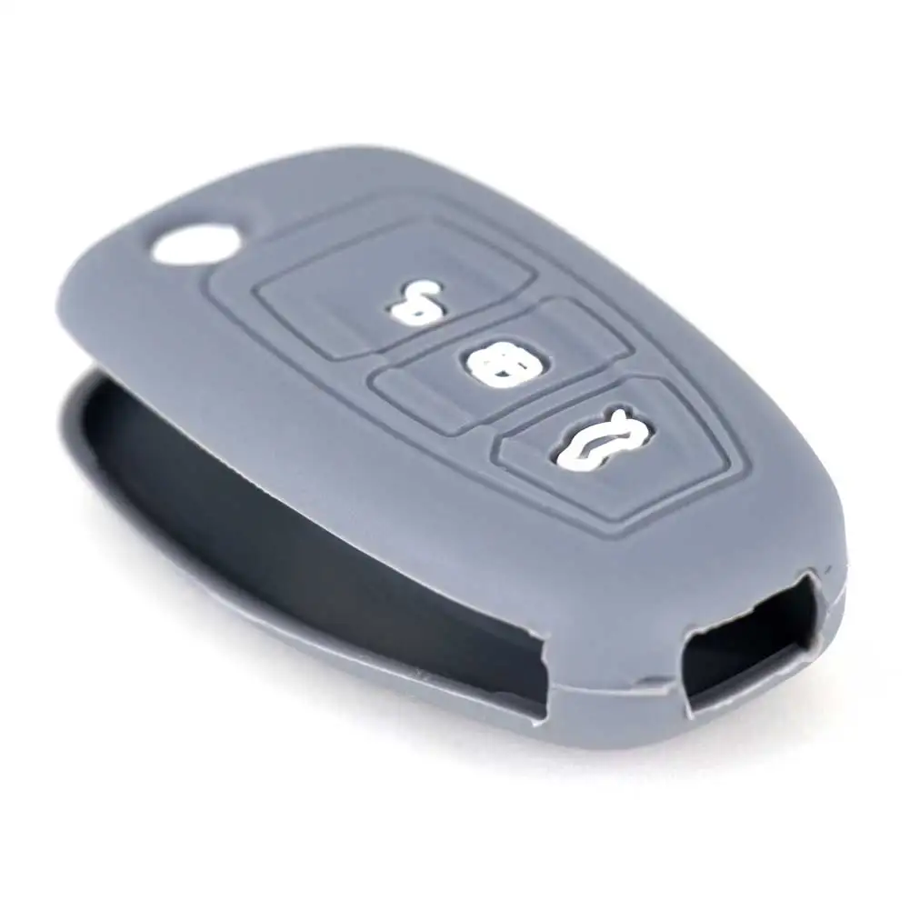 3 Buttons Silicone Key Cover Case For Ford Fiesta Focus Mondeo Ecosport