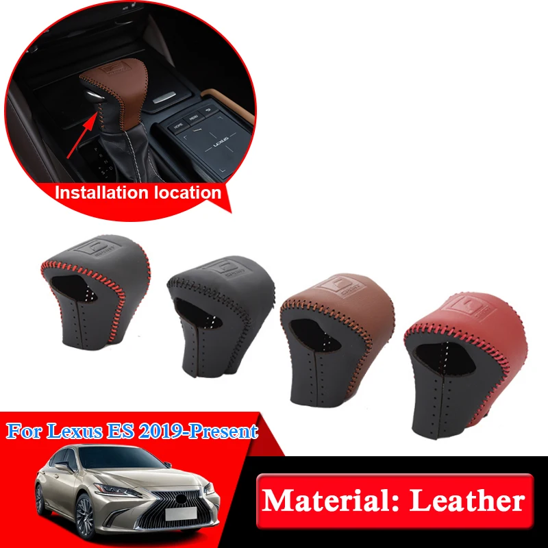 

Car Styling Leather For Lexus ES ES200 ES260 ES300H 2019-Present Gear shift knob Covers Internal Decorations Cover