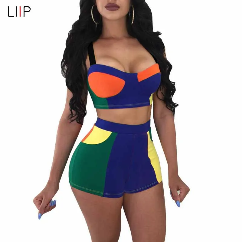summer 2018 sexy crop top club two piece women set crop top and shorts sets zaful shein 2 piece tracksuit women twotwinstyle3429