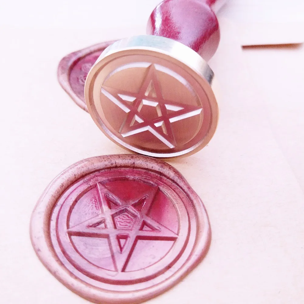 

Pentacle stamp Wax Seal Stamp/Five-pointed star seals/ wedding invitation seal/ birthday gift/Star stamping