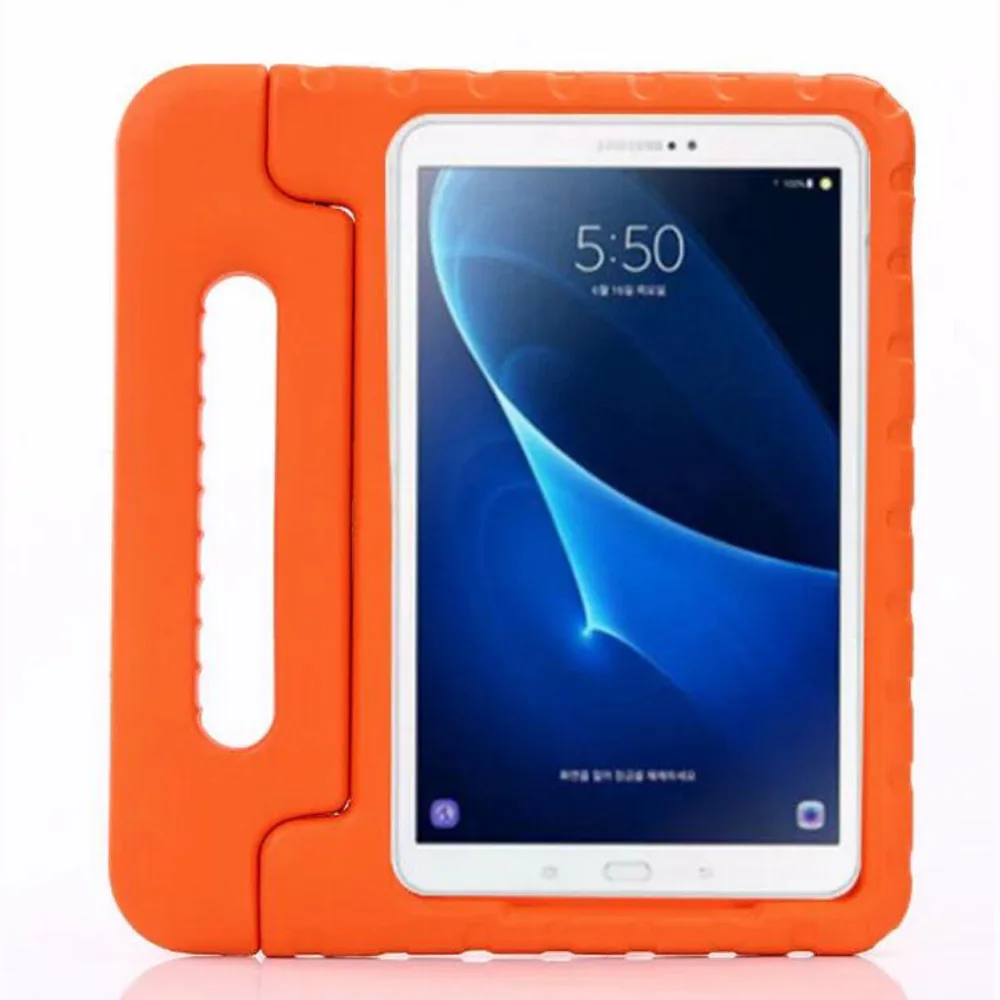 Чехол для Samsung Galaxy Tab A 9,7 SM-T550 T555 P550 чехол для планшета, противоударный Прочный защищенный EVA полный Дети Ручка Стенд - Цвет: orange