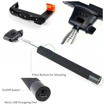

Hot Z07-5 Bluetooth Selfie Stick Palo Selfie Extendable Handheld Self-Portrait Monopod For Xiaomi Iphone Samsung Huawei