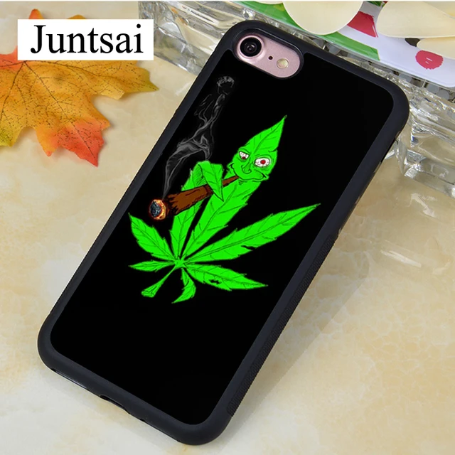 Juntsai Weed Leaf Smoking Phone Cases for iphone 5s SE Case Soft Rubber