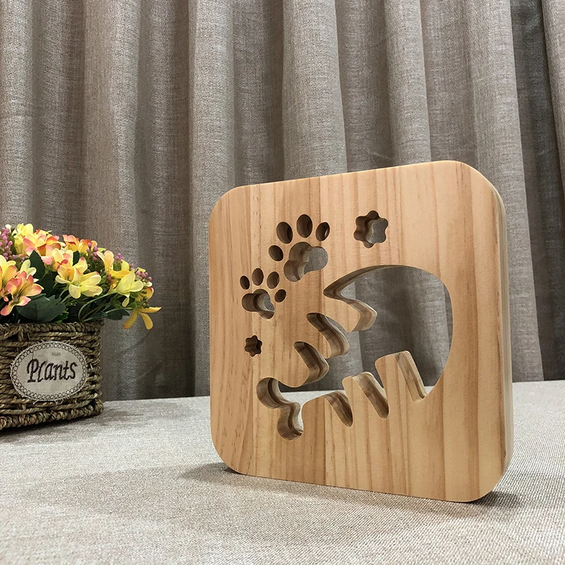 

Fishing Addiction fish bone shapes wooden LED night lamp as christmas presents for men