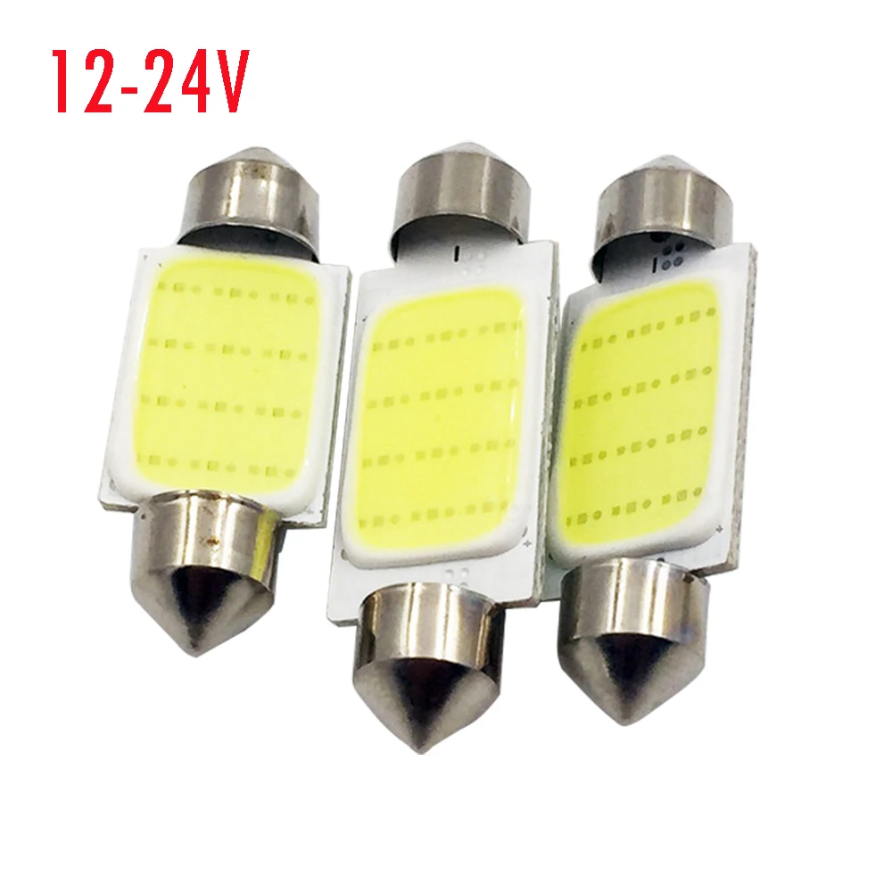 YSY 100X DC12V-24V 31 мм 36 39 41 Купол гирлянда COB LED 12smd светодиоды автомобильные белые огни |