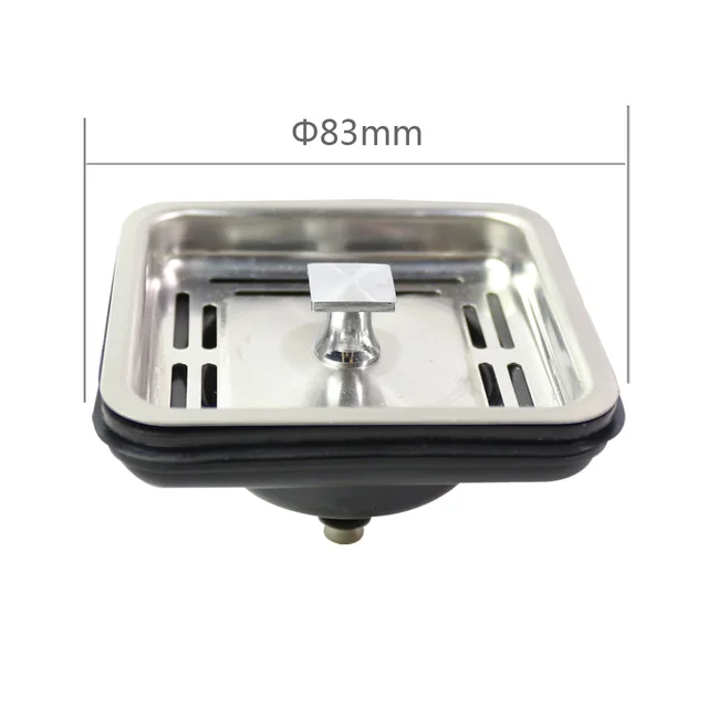 Talea Stainless Steel Square Sink Strainer Plug Kitchen Drain Talea Stainless Steel Square Sink Strainer Plug Kitchen Drain Mesh Stopper Basket Waste