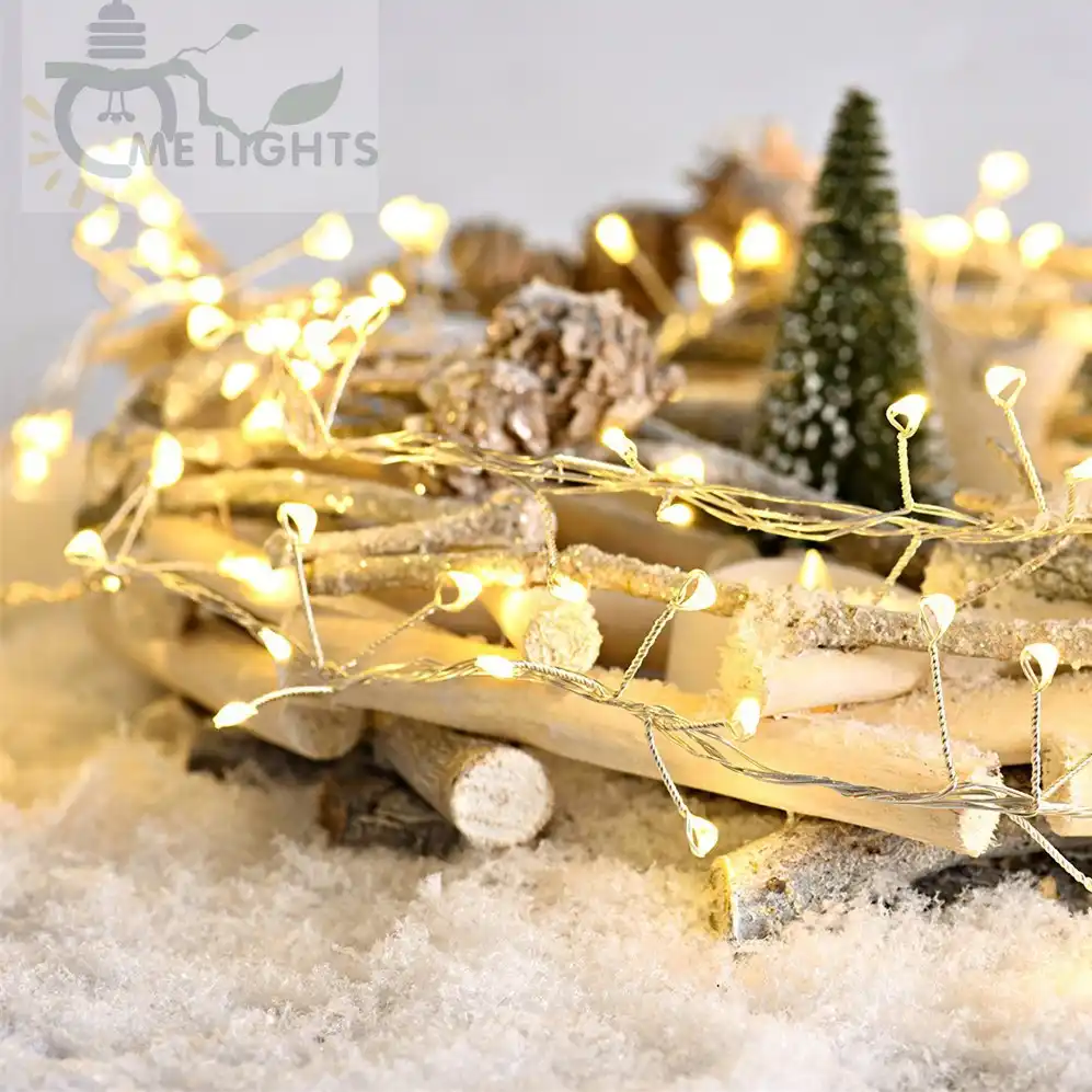 copper cluster string lights