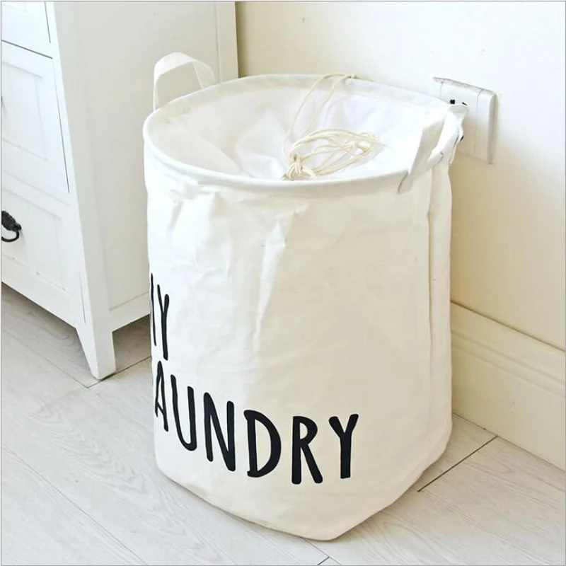 Waterproof Laundry Basket Canvas Storage Basket For Baby Clothes