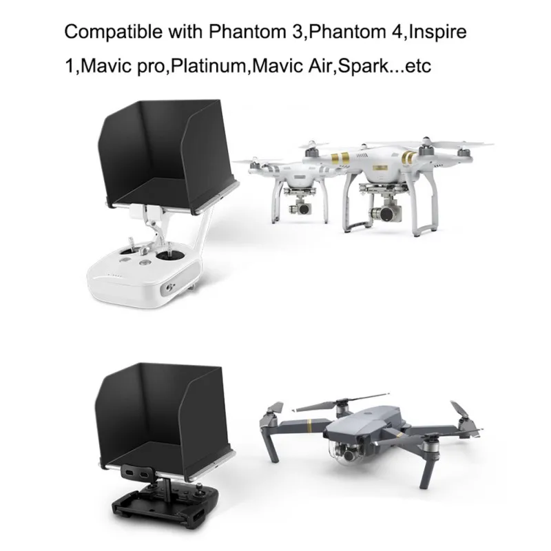 Телефон солнцезащита для планшета для DJI Mavic Pro Air Spark Phantom 4 3 для Mavic 2 Pro зум Drone пульт дистанционного управления складной капюшон