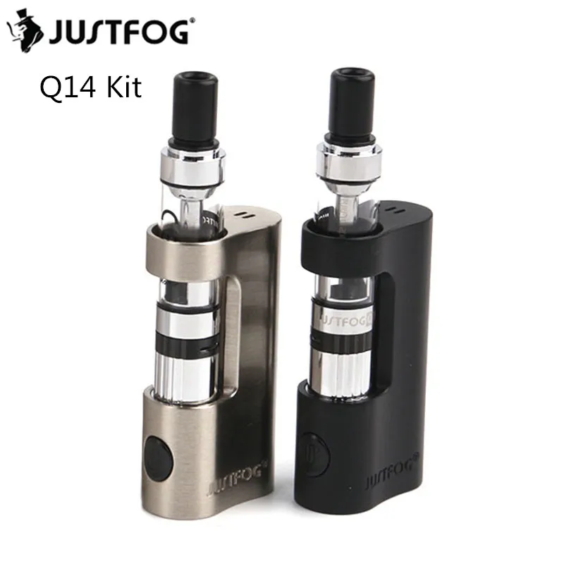 

Original JUSTFOG Q14 Compact Kit Box Shape 1.8ml Tank Q14 Clearomizer Vape Kit 900mah Battery Electronic Cigarette Kit VS P16A