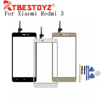 

RTBESTOYZ 5.0'' For Xiaomi Redmi 3 Touchscreen Digitizer Lens Touch Panel Screen Sensor Parts with Track Number+Tools