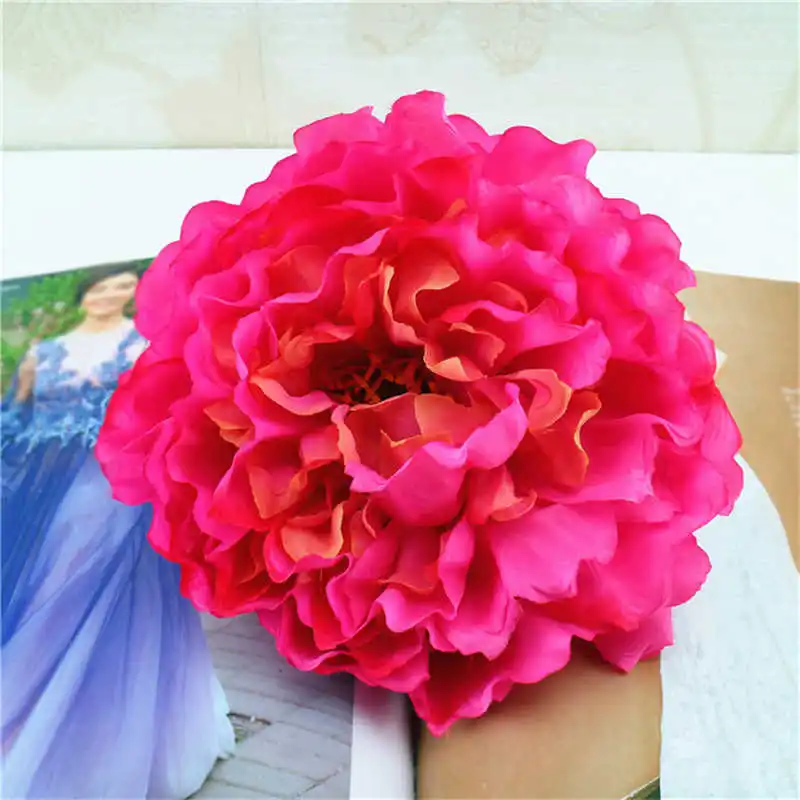 18cm Simulation of large peony flower head (6)