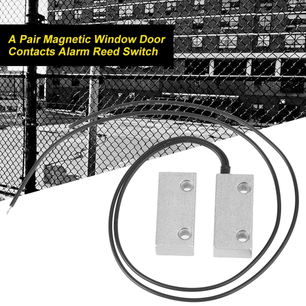 

A Pair Normally Closed Magnetic Window Door Safety Alarm Switch Metal Housing