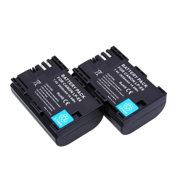 

Hot sell 2pcs LP-E6 LP E6 LPE6 2650mAh Camera Batteries For Canon 5D Mark II III 7D 60D EOS 6D, for canon accessories