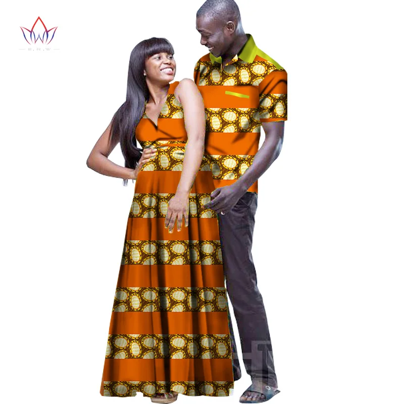 Дизайн пара для влюбленных Mrs Мужская рубашка Африканский принт одежда для пары платье+ Мужская s рубашка в африканском стиле Мужская 6XL WYQ38