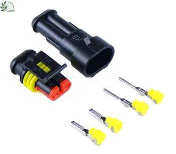 

5 Sets Car Waterproof 1.5mm Terminals 2Pin HID Plug Auto Xenon lamp Plug Automotive Electrical Wire Connector