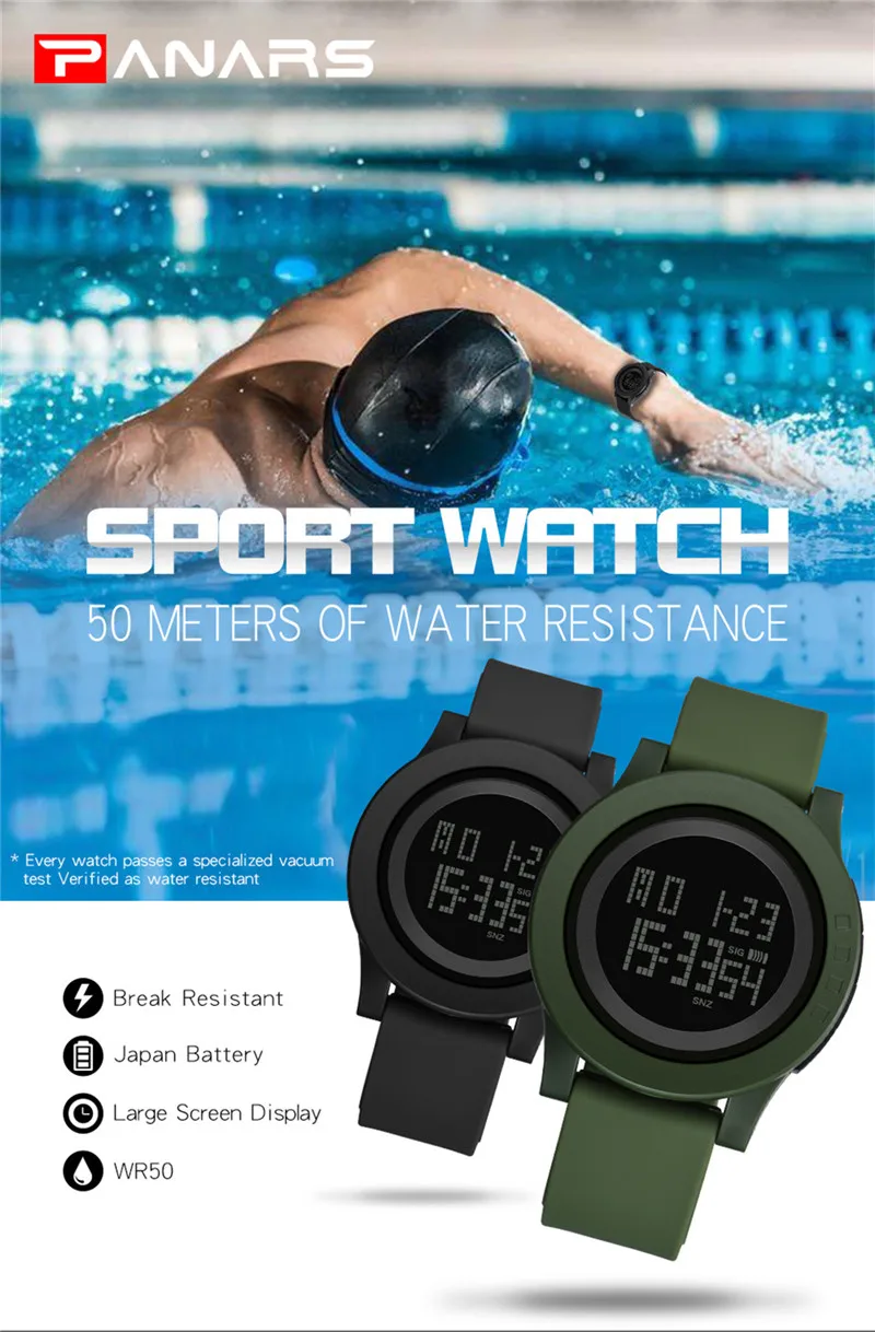 PANARS Women Digital Watch Relogio Feminino Sports Wrist Watch Female Clock Minimalist LED Electronic Running Watches For Women Outdoor (4)