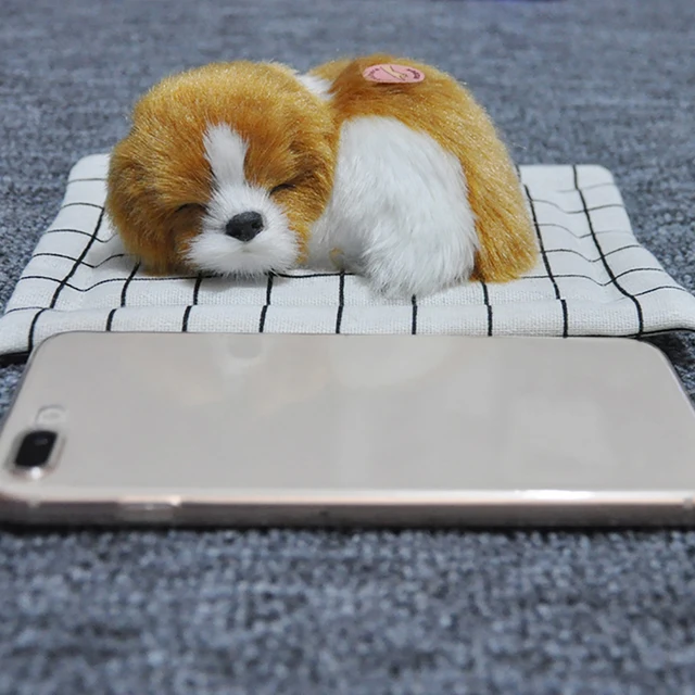 Mini Plush Simulation Sleeping Dog Puppy Dashboard Decoration Interior Home Decor Furnishings Accessories 5