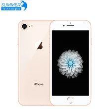 Apple iPhone 8, 2 ГБ, 64 ГБ, смартфон,, разблокированный, LTE, отпечаток пальца, мобильный телефон, 4,7 дюймов, 12,0 МП, шестиядерный, 2 Гб ram, iOS