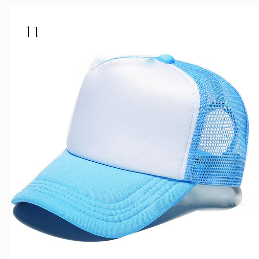 SKY BLUE BASEBALL CAP HAT CAPS PLAIN ADJUSTABLE VEL