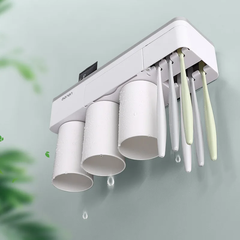 Günstig Badezimmer Zubehör Set Zahnbürste Halter Wand Halterung Ständer Lagerung Halter Zahnbürste Zahnpasta Rasierer Lagerung Rack Organizer