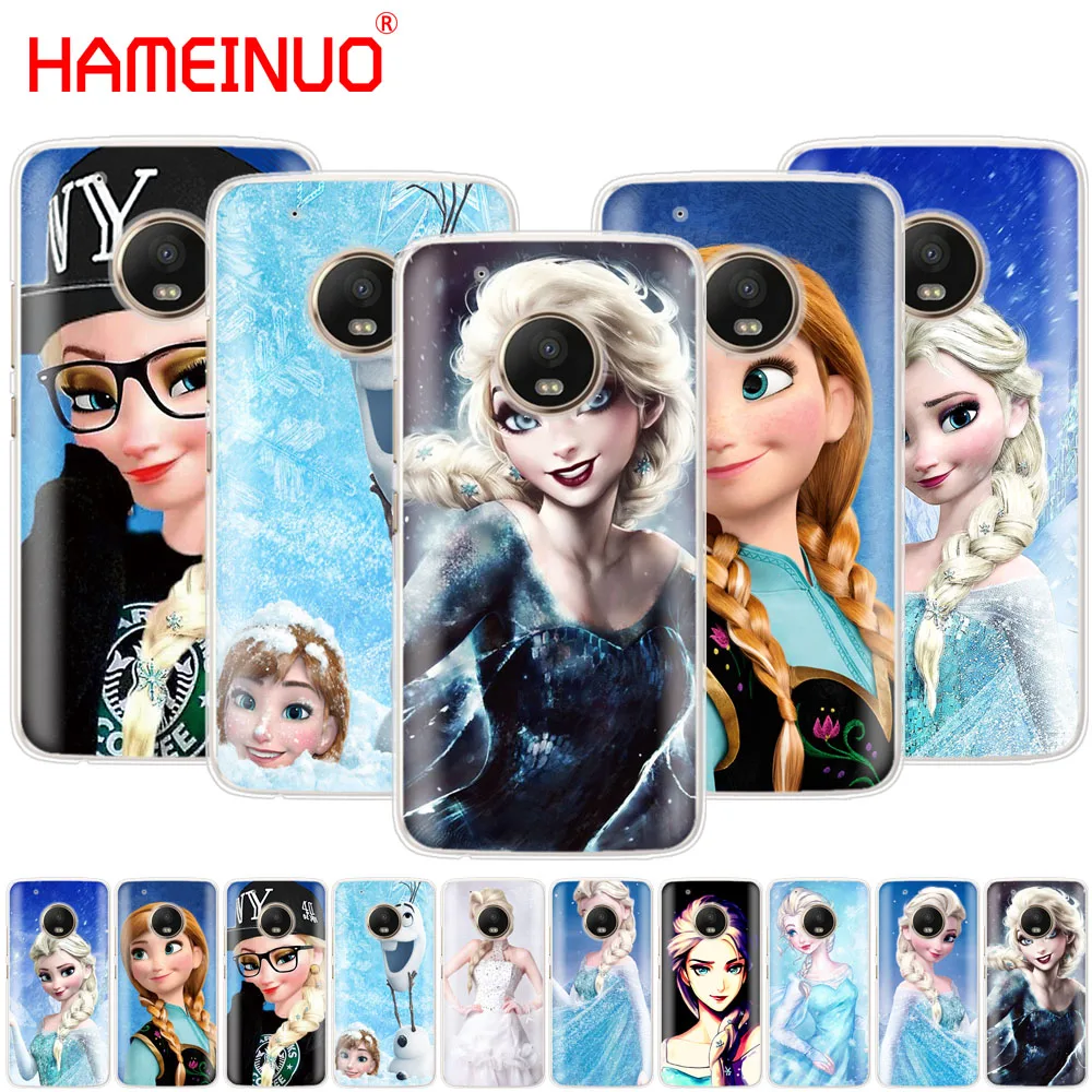 

HAMEINUO Punk Elsa Tattoo Princess case cover for For Motorola Moto X4 E4 C G6 G5 G5S G4 Z2 Z3 PLAY PLUS