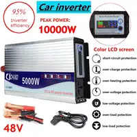 Инвертор 12 В/24 В/48 В 220 В 5000 Вт 10000 Вт пиковый модифицированный синусоидальный силовой преобразователь напряжения преобразователь + ЖК-дисплей - изображение
