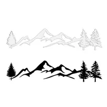 Autocollant réfléchissant pour voiture tout-terrain, 100cm, noir/blanc, décoration de voiture en montagne, arbre, animal de compagnie, pour SUV RV, 1 pièce, #401