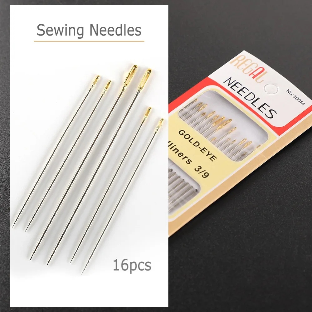 

16Pcs/set Large Leather Hand Sewing Needles Gold Eye Needle Embroidery Tapestry Home Wool DIY Sewing Accessories Needles Craft