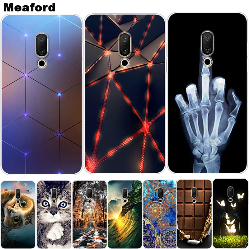 

For MEIZU 15 Lite Plus Case Phone Cover Soft Silicone Printing Back Case Coque For Meizu M5 M6 Note M8 Lite M5C M6S M5S X8 Cover