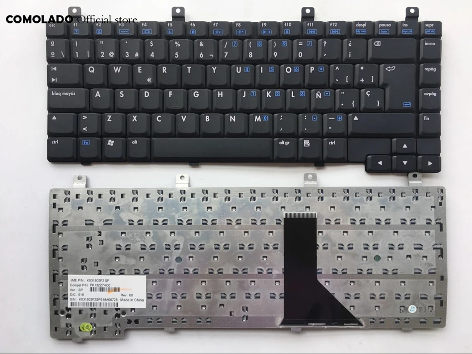 SP Spanish keyboard for HP Compaq Pavilion ZV5000 dv5000 M2000 R4000 V2000 V5000 C300 C500 black  keyboard SP Layout