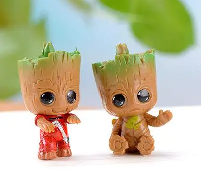 4pcs Set Marvel Guardians Of The Galaxy Avengers Tiny Cute Baby Tree Man Model Figure Toys 5cm Action Figures Aliexpress