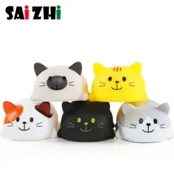 Saizhi 5 шт. милый мультфильм кошка игрушки для плавания Squeeze писклявый звук для купания Игрушки для маленьких для ванной игрушечные лошадки
