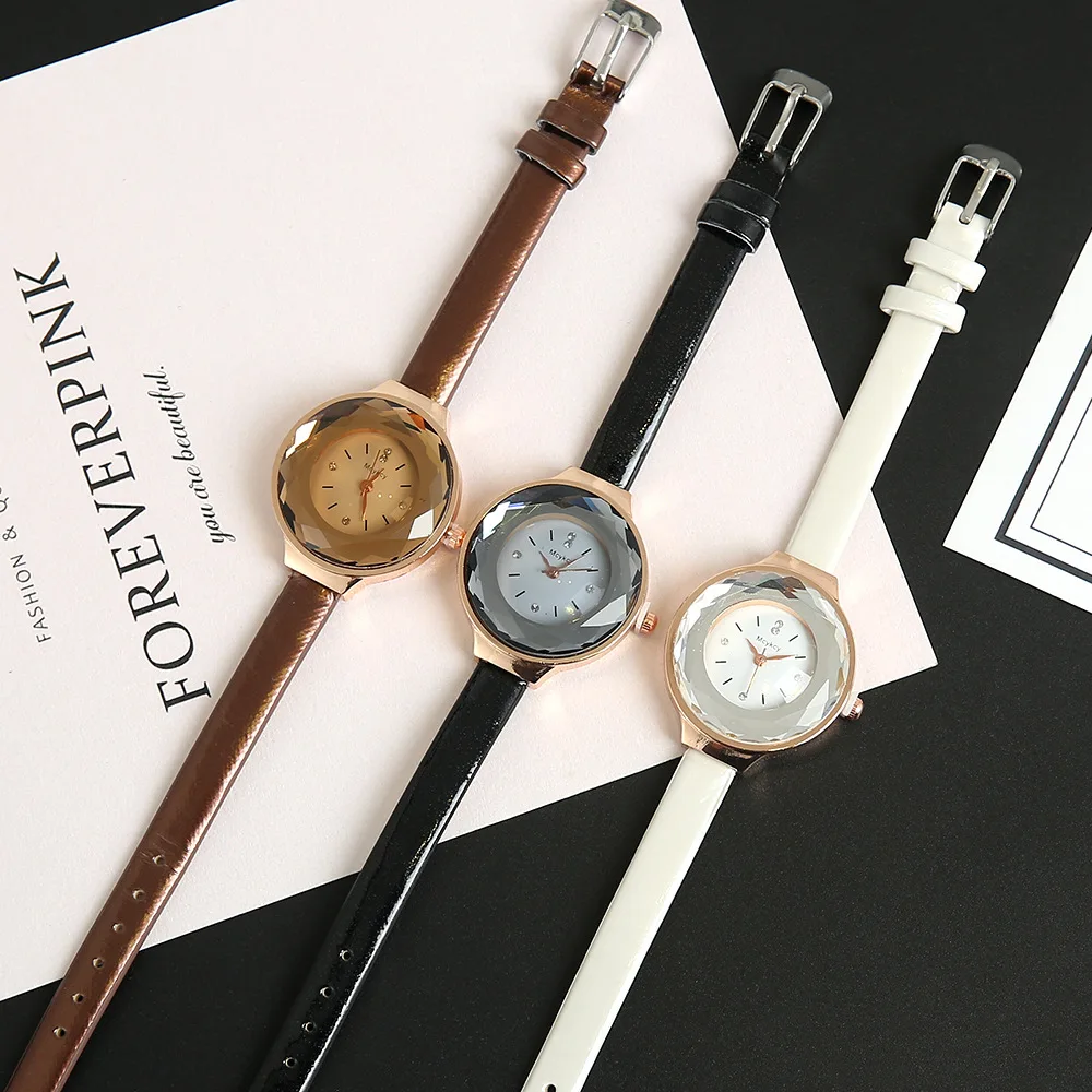 Relojes mujer Для женщин часы модные роскошные женские часы маленький кожаный ремешок с бриллиантами женский часы кварцевые девушка Наручные