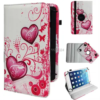 

Gligle Free Shipping 200pcs/lot 7 inch Universal Tablet Case with 360 Degree Rotating Painted Texture 7inch Universal Cover Case