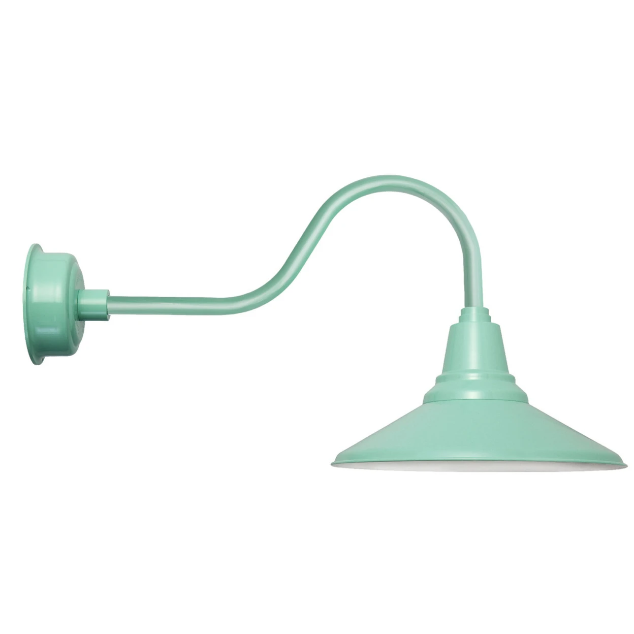 18 Contemporary Calla LED Barn Light in Vintage Green