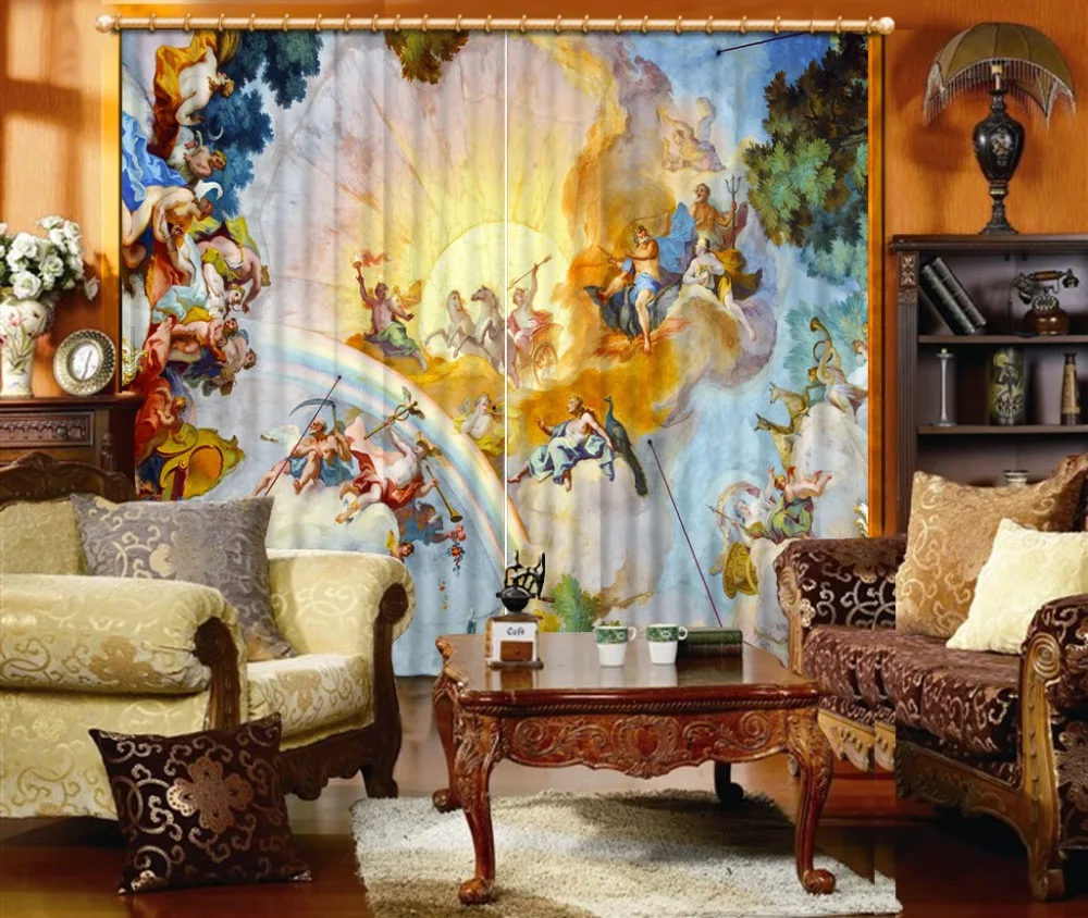 European angel Curtains For Bedroom Blackout 3D Curtain Beautiful Photo Living Room Any size | Дом и сад